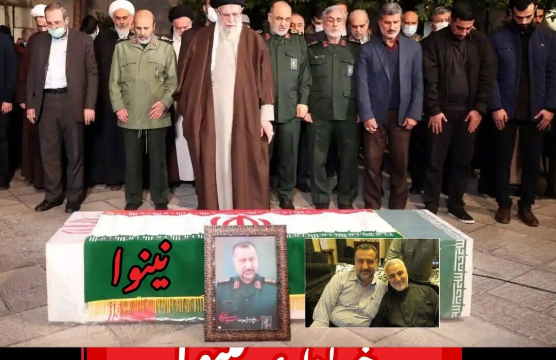 اقامه نماز بر پیکر سردار شهید سیدرضی موسوی